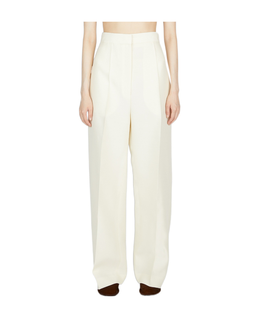 The Row High-waisted Casual Pants In White