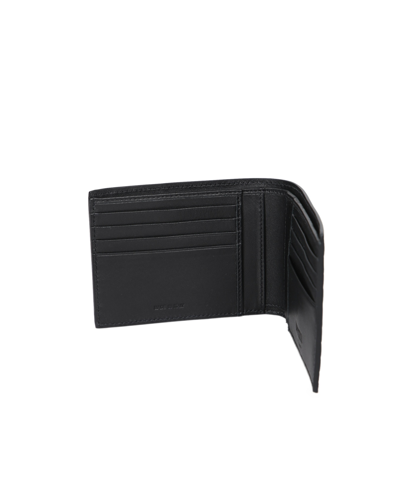 Moschino Embossed Bi-fold Wallet In Black