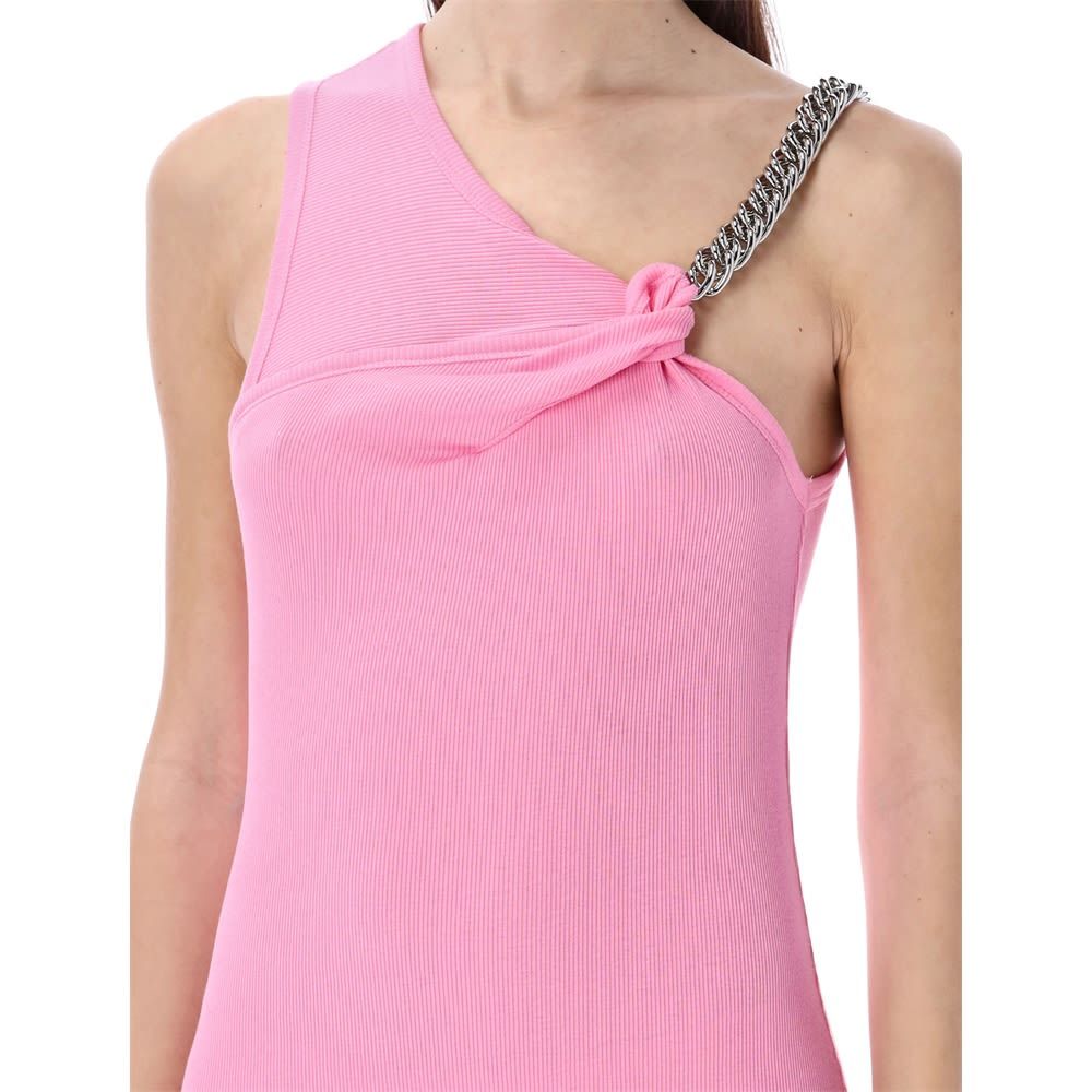 ALYX CHAIN-STRAP FINE-RIBBED MINIDRESS