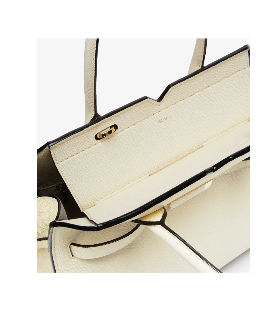 Valextra Medium Milano Leather Tote Bag In Nude
