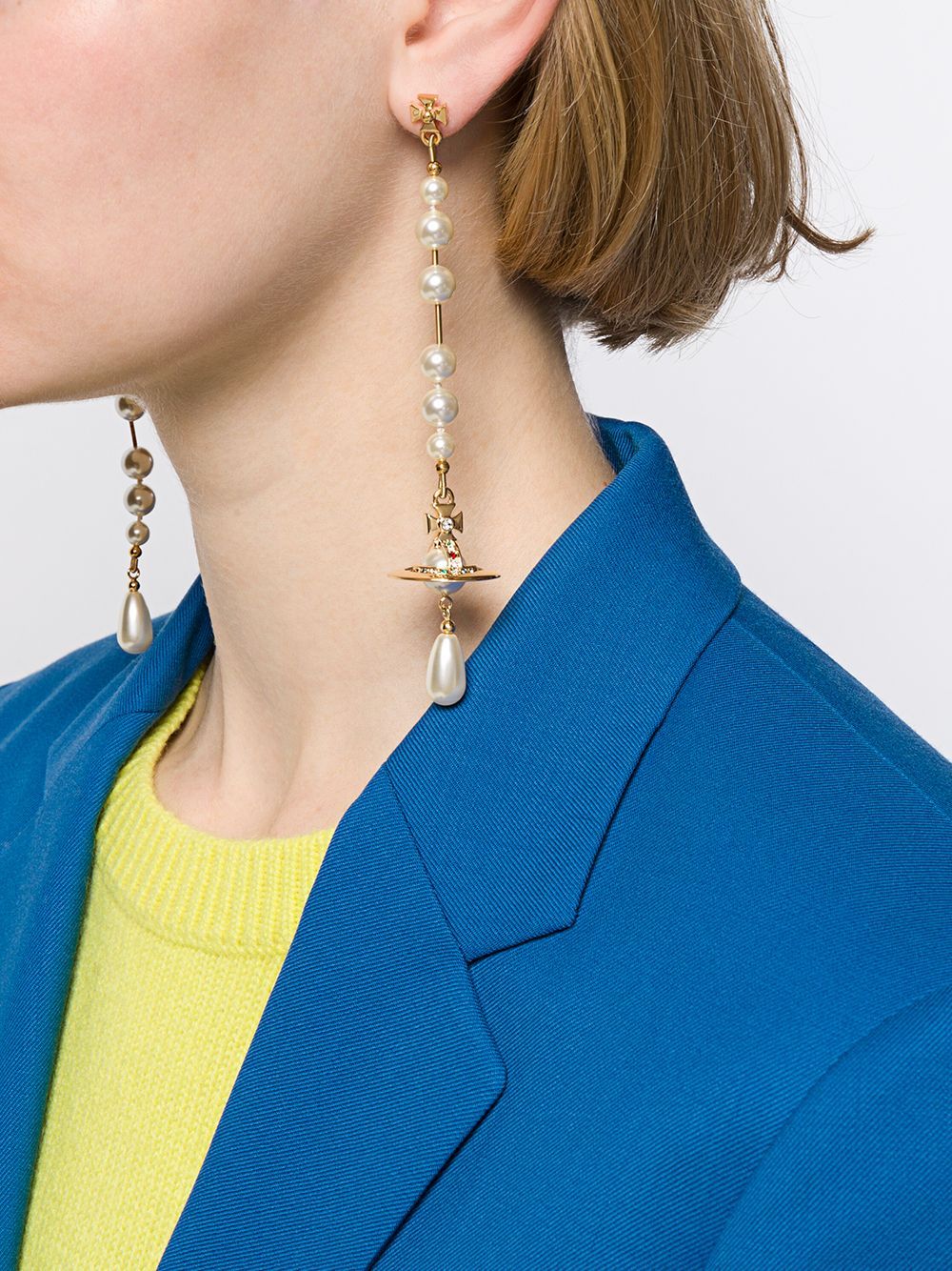 VIVIENNE WESTWOOD ORB PEARL DROP EARRINGS