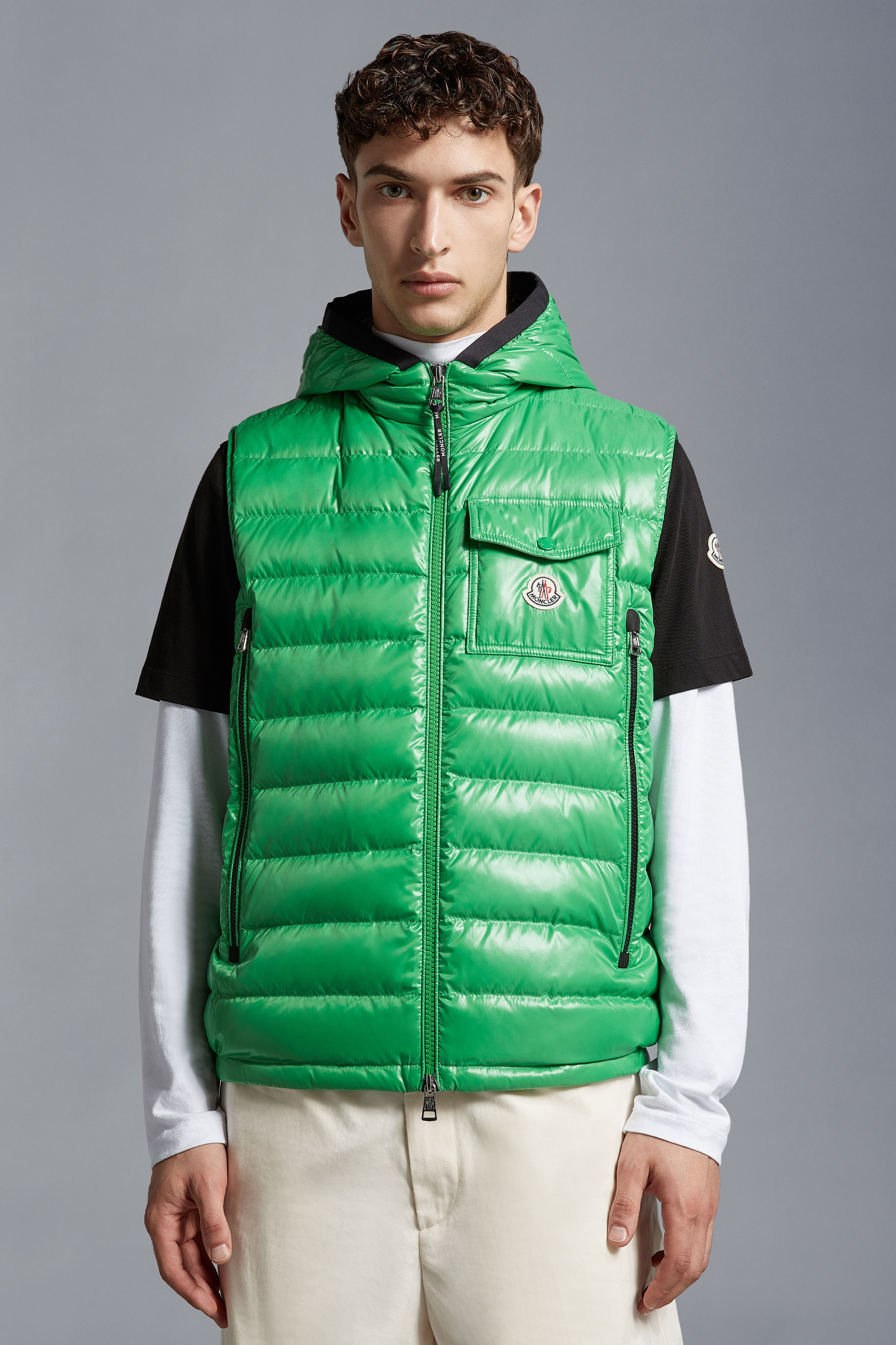 Shop Moncler Ragot Down Gilet In Green