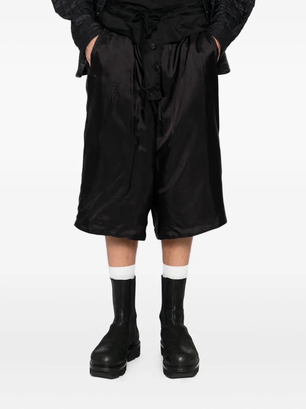 Yohji Yamamoto Padded Short Pants In Black