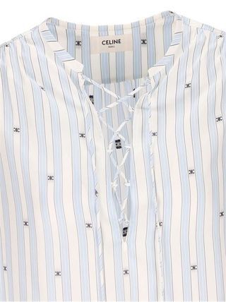 Celine Long-sleeved Shirt In White
