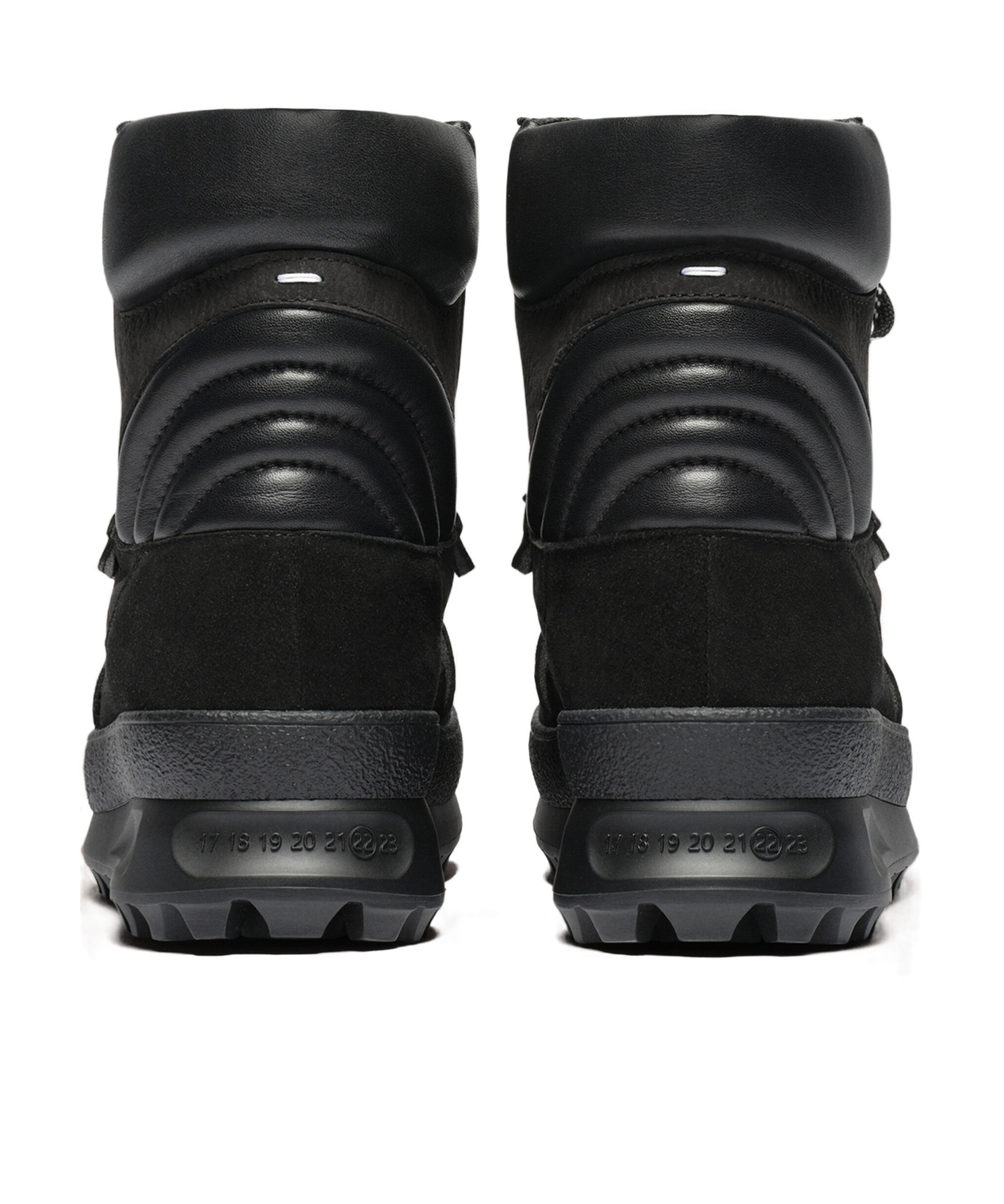 Maison Margiela Mm22 Leather Climber High-top Sneakers With Suede Trims In Black