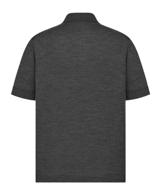 Dior Short-sleeved Wool Polo Shirt In Black