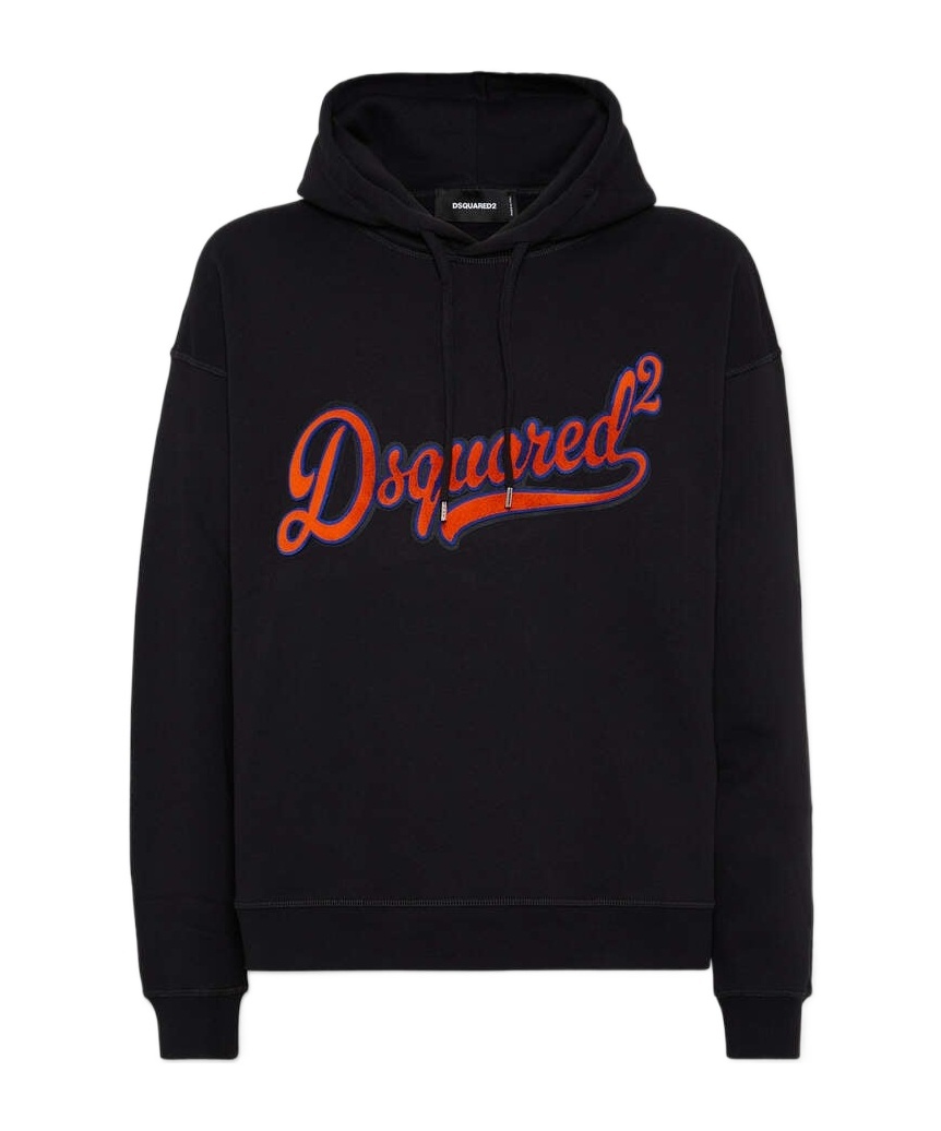 Dsquared2 Sponge Patch Hoodie In Black