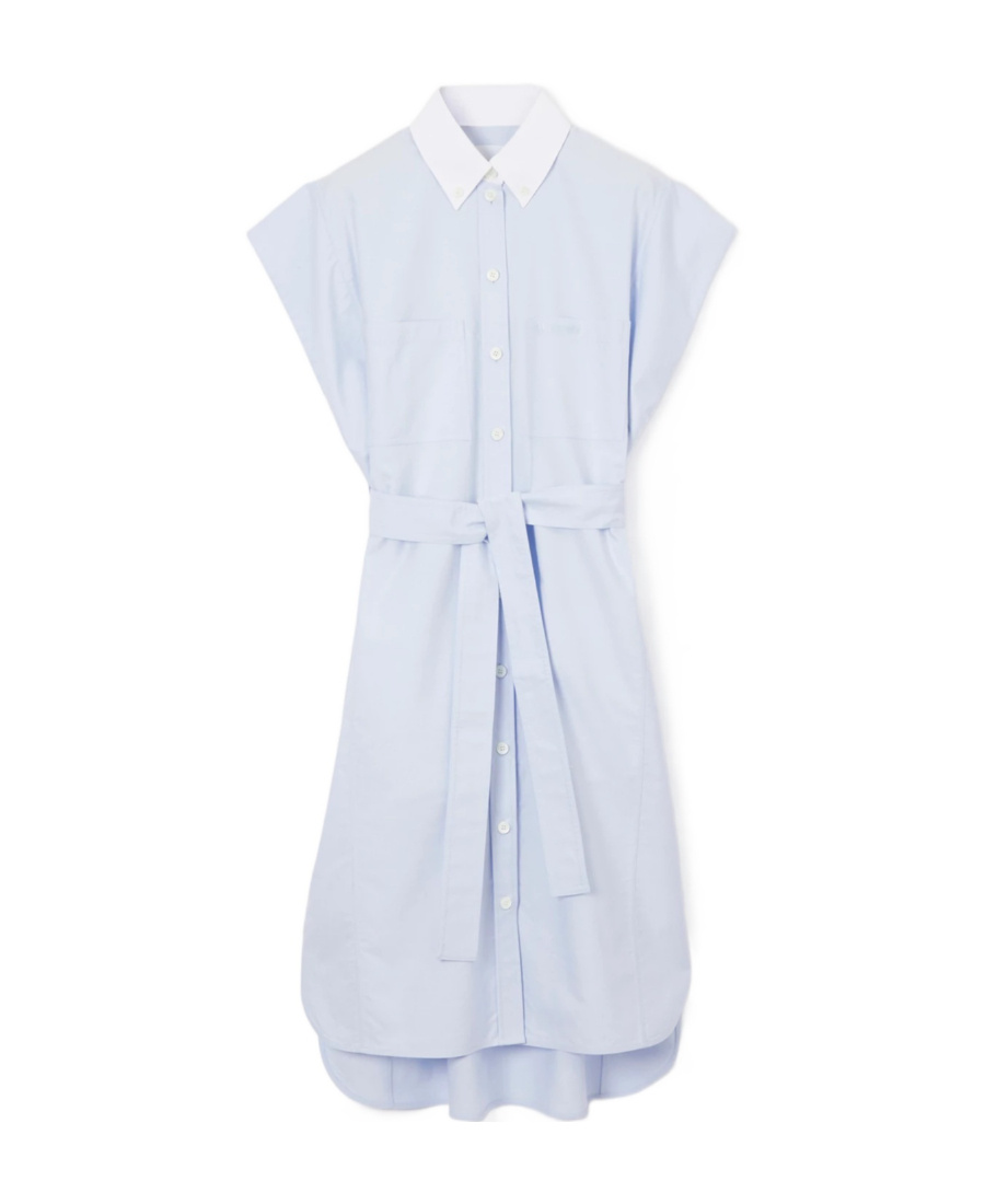 Burberry Cotton Oxford Shirt Dress In White