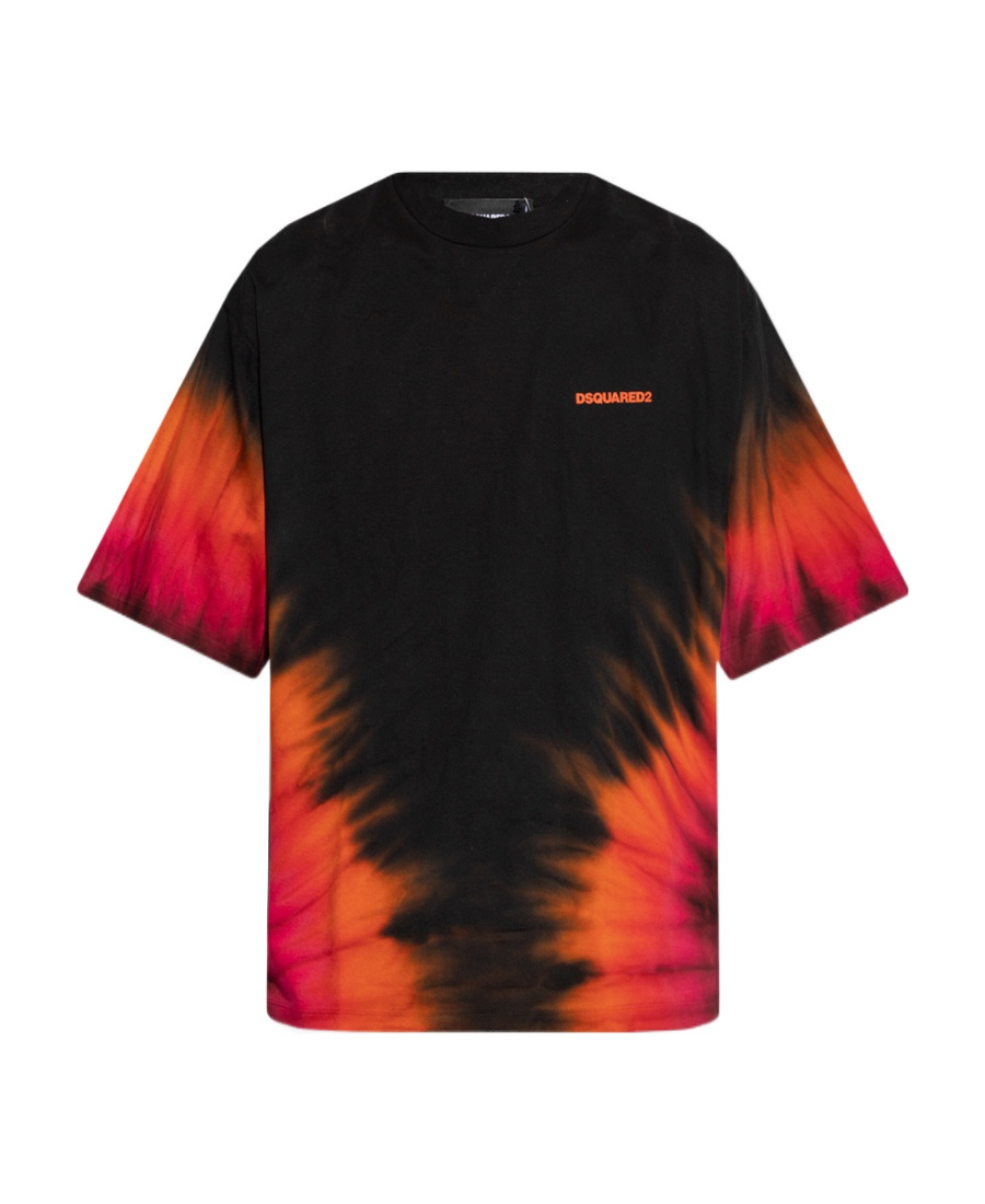 Dsquared2 Men's T-shirt D2 Flame | Size Small | S74gd1114 In Black