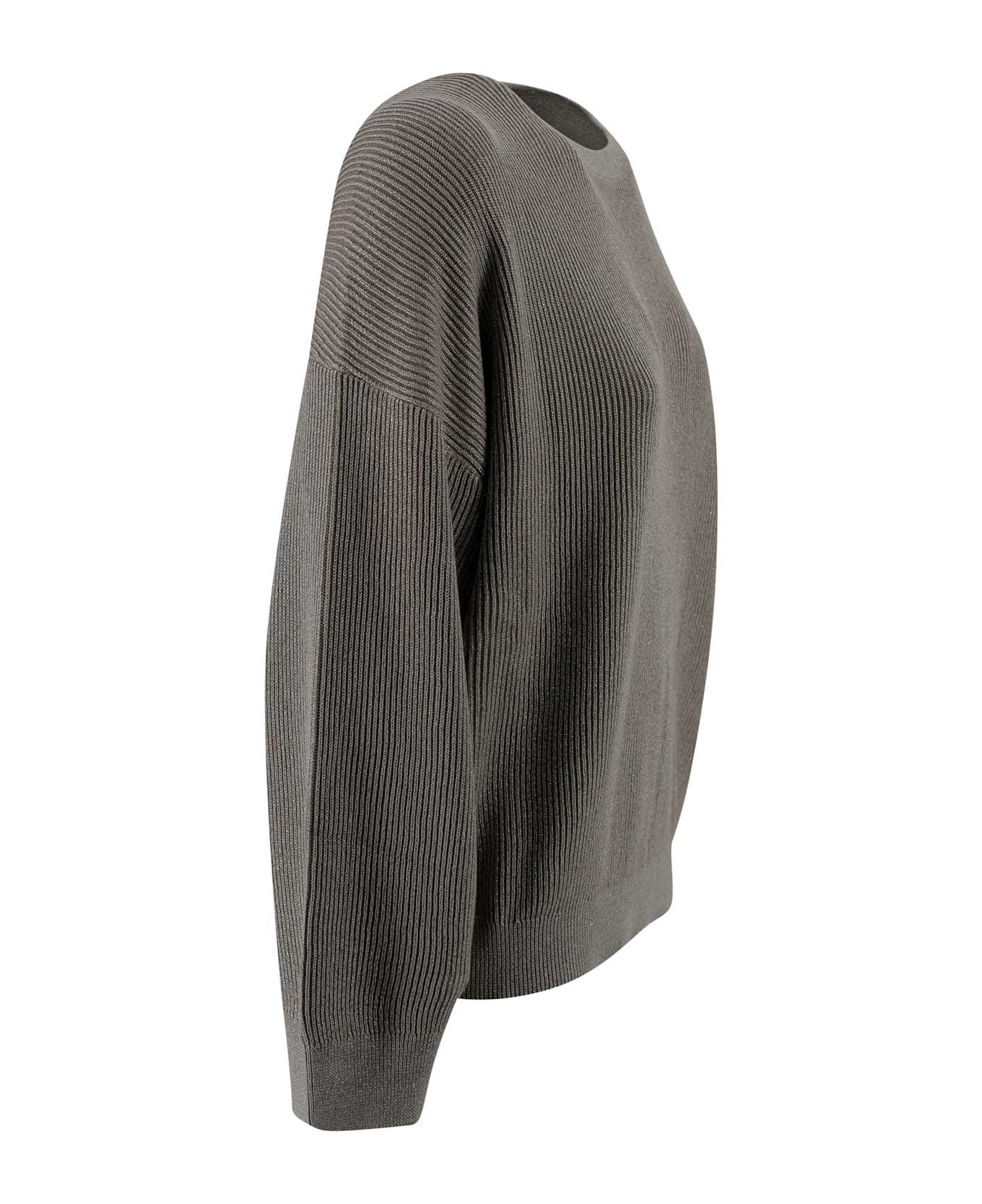 Brunello Cucinelli Long-sleeved Tops In Gray