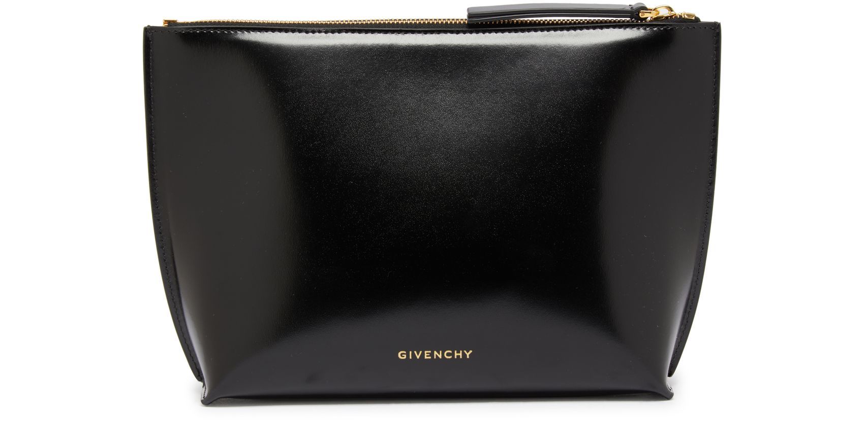 Givenchy Liquid Logo Plaque Clutch Bag In Black