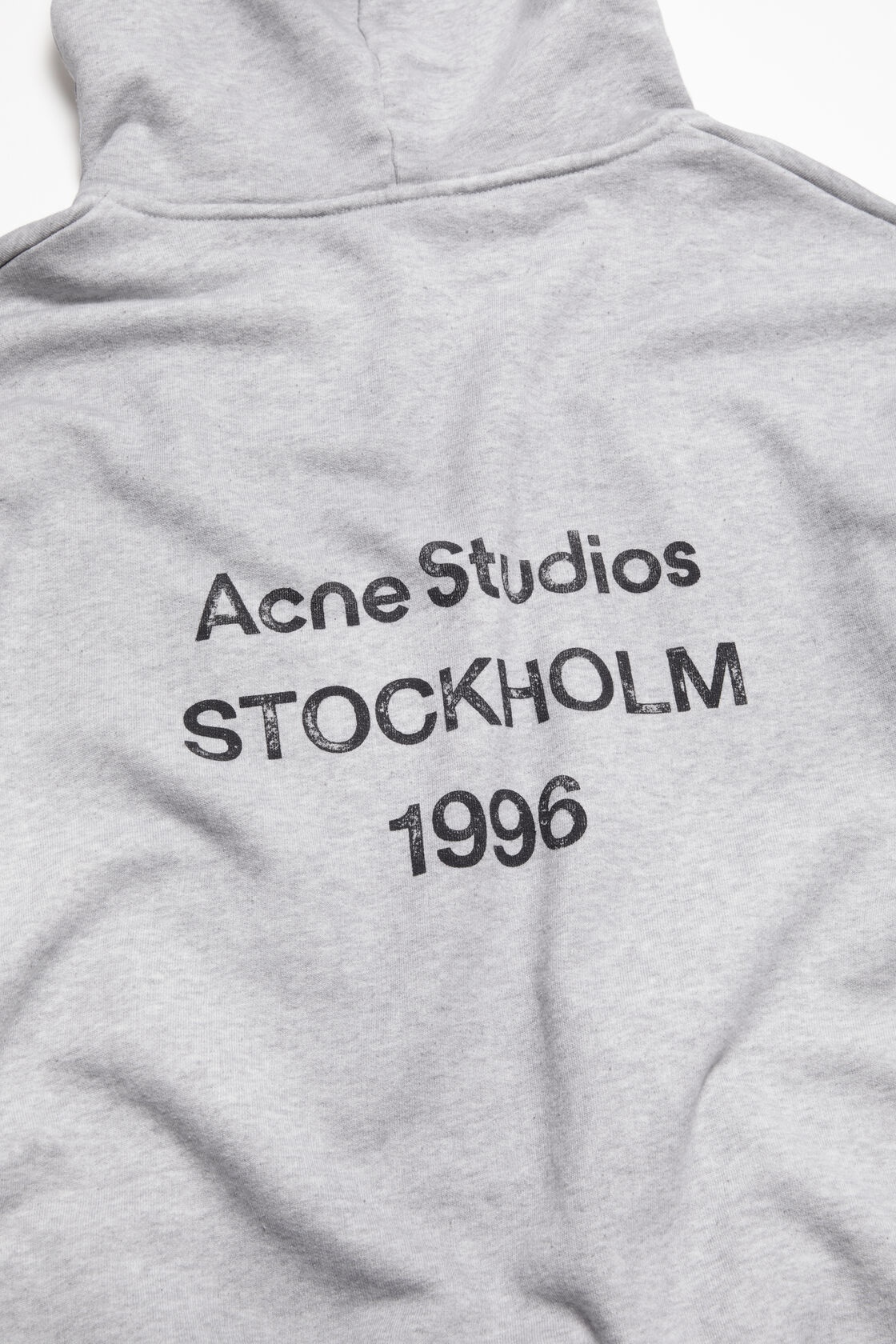 Acne Studios Melange Hoodie Logo Ci0159co R 92h In Gray