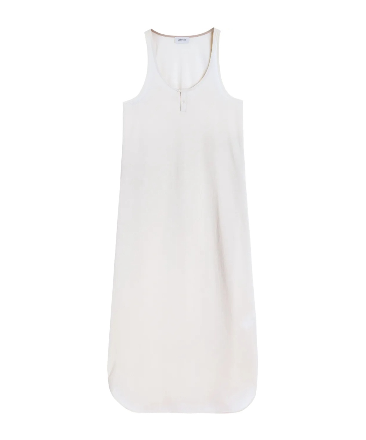 Lemaire Maxikleid Mit Diagonalschnitt In White