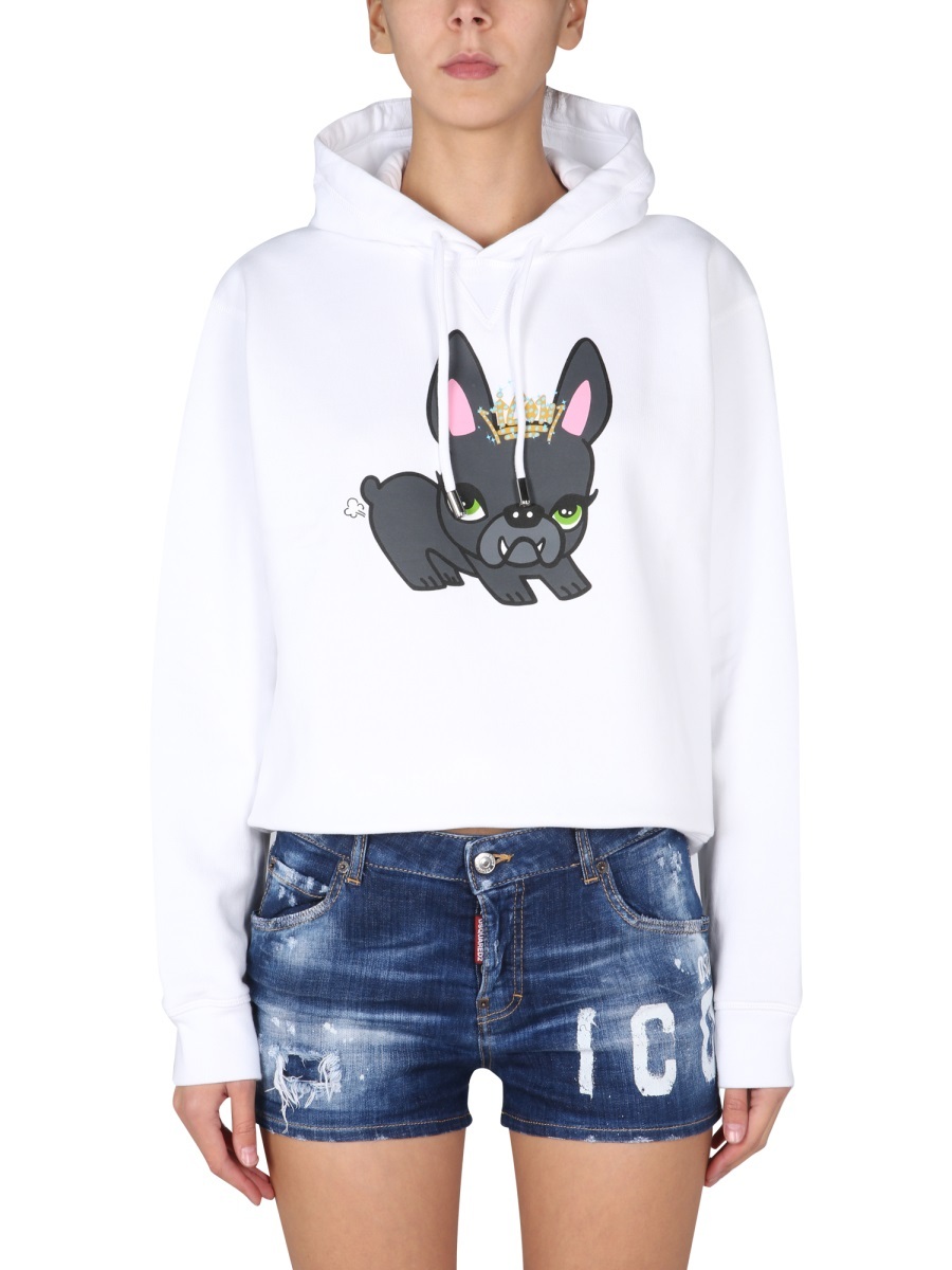 Dsquared2 Cartoon-print Hoodie In White