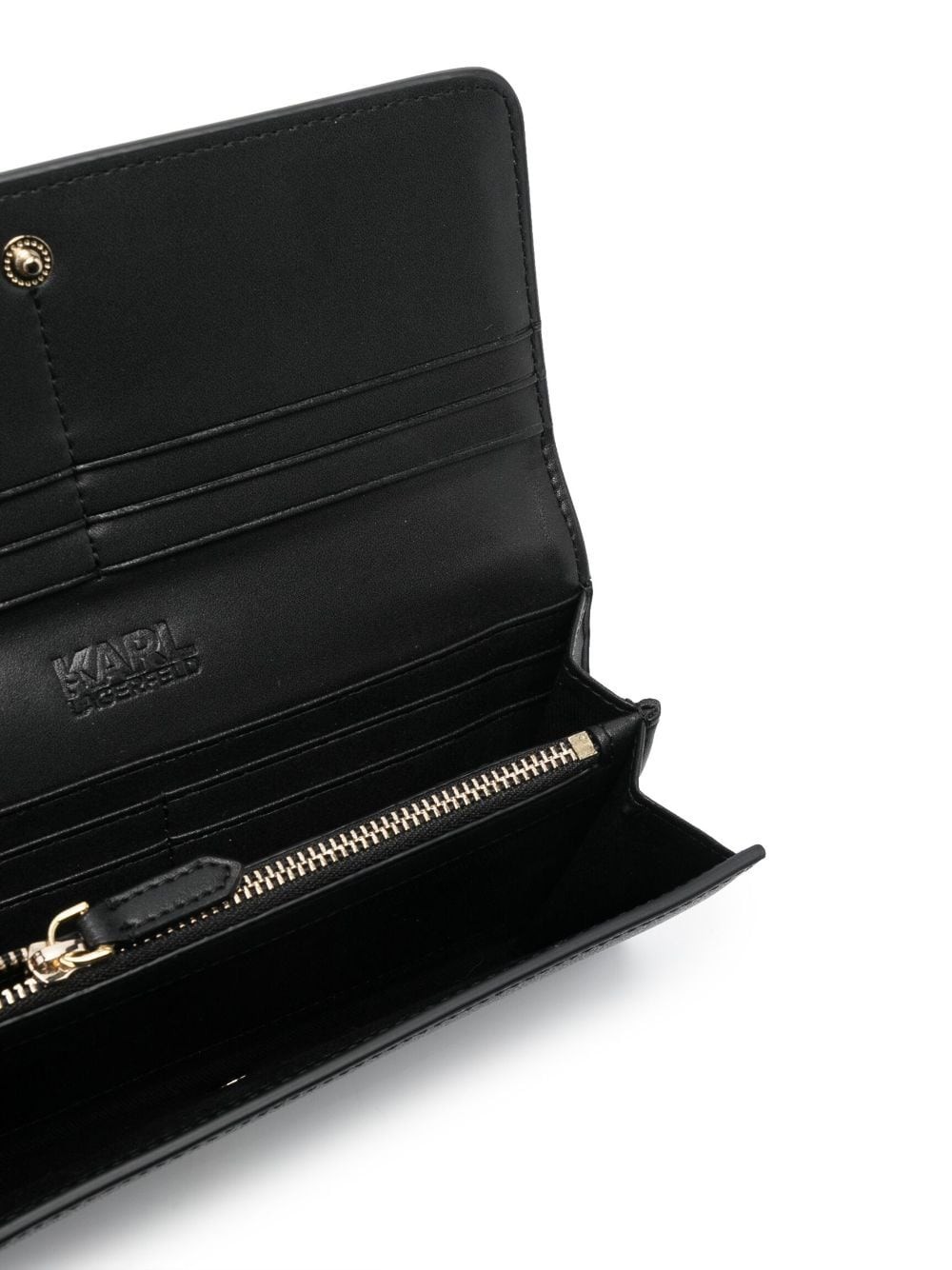 Karl Lagerfeld K/signature Logo-plaque Wallet In Black