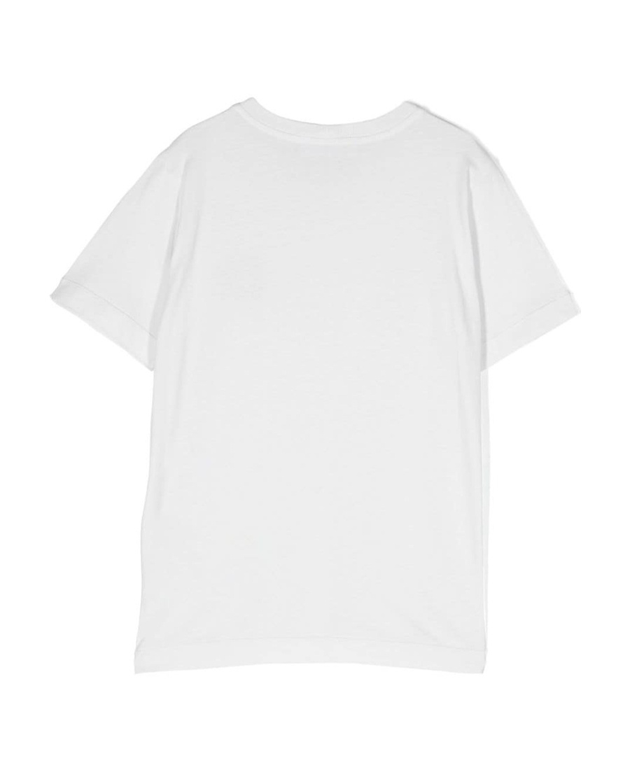 Stone Island Compass-motif Cotton T-shirt In Nude