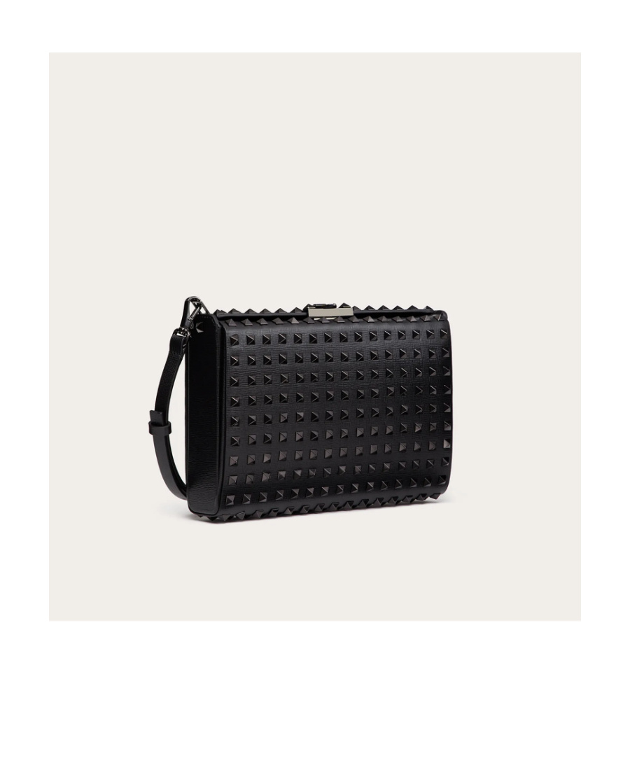 Valentino Rockstud Clutch Bag In Black