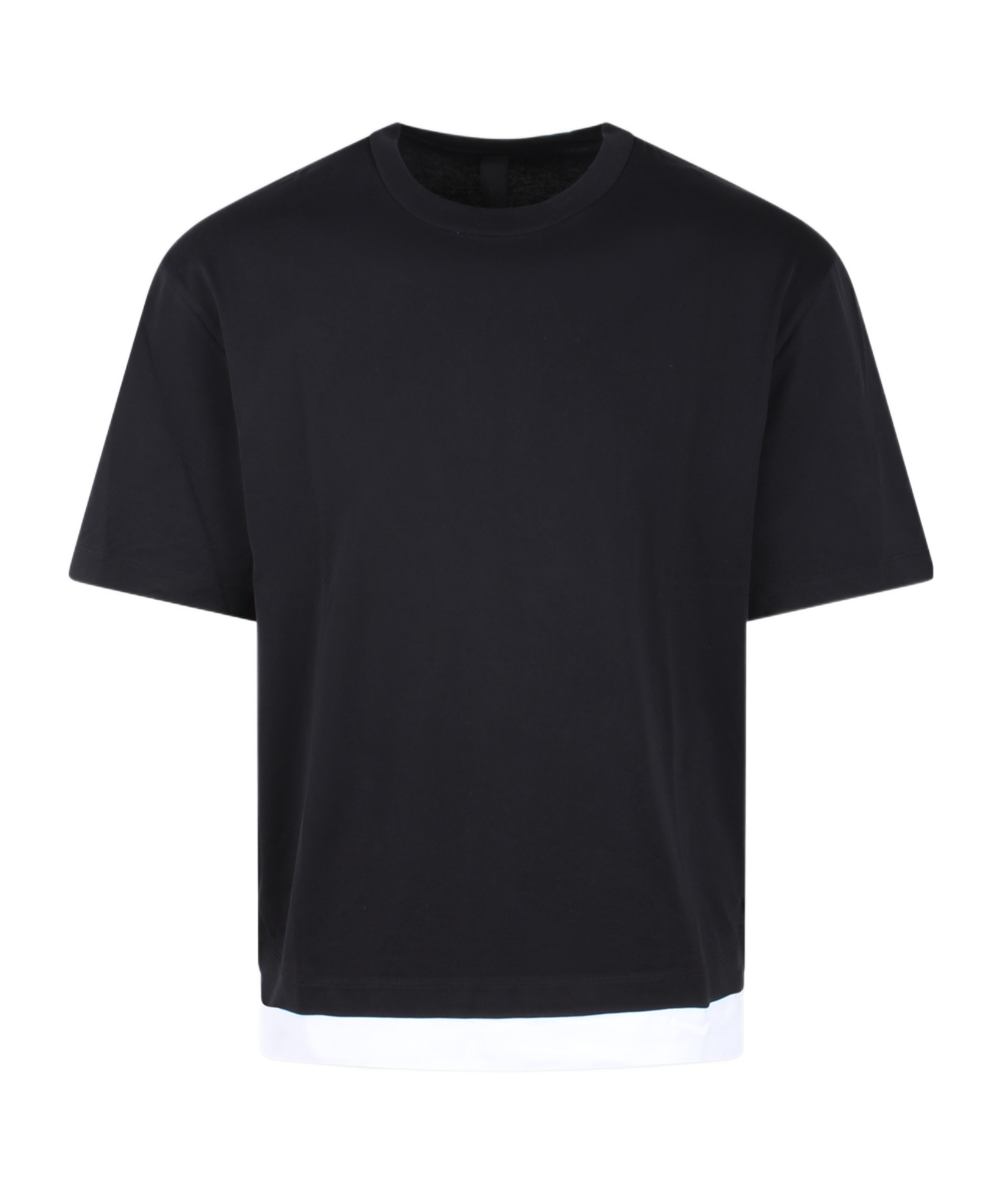 NEIL BARRETT LAYERED COTTON T-SHIRT 