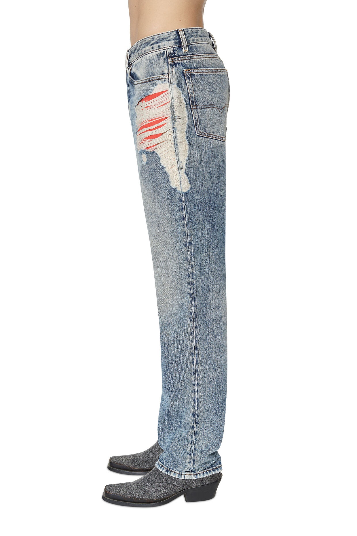 Diesel Straight Jeans In Gray