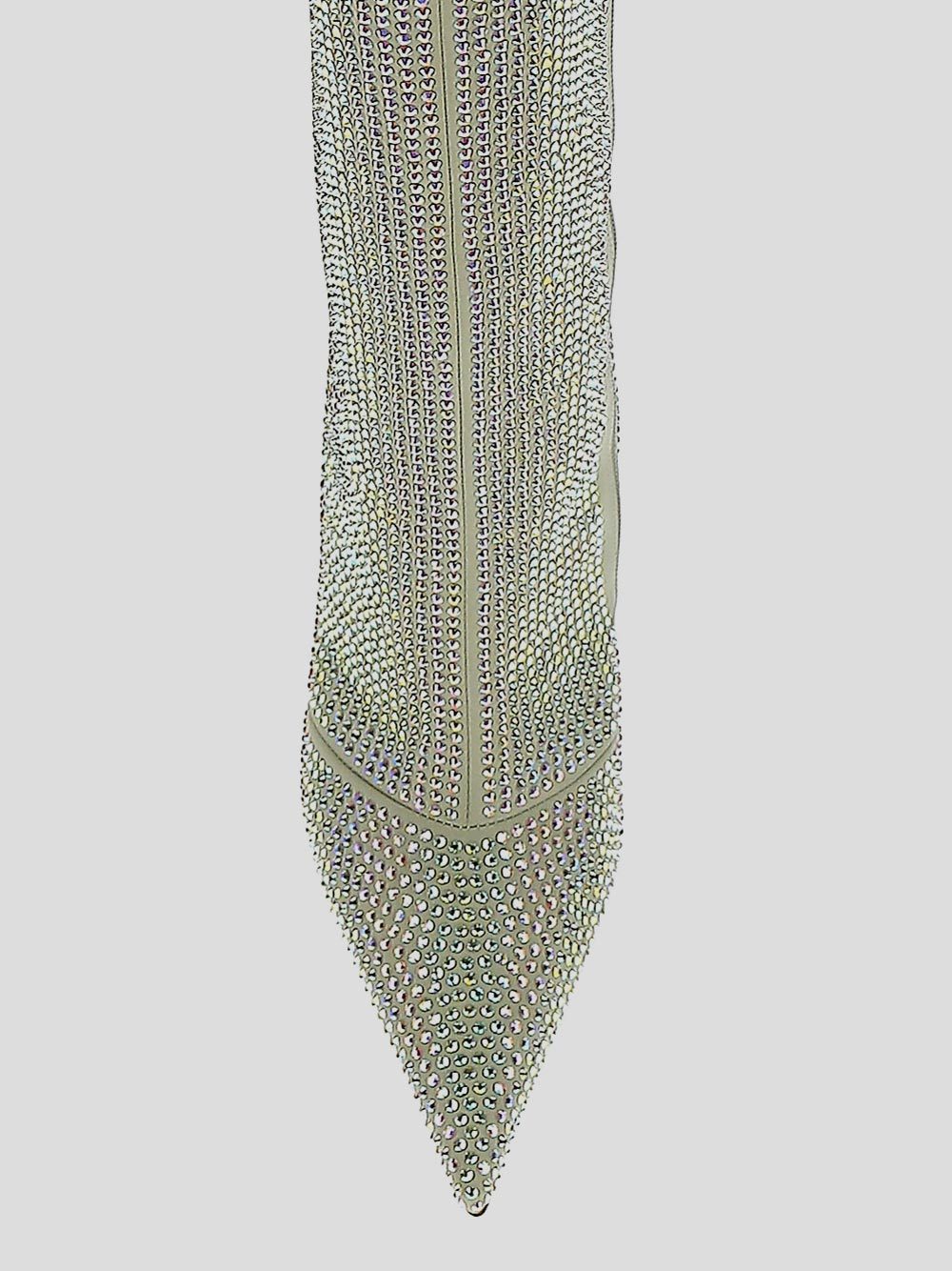 Liu •jo Crystal-embellished Pointed-toe Boots In Gray