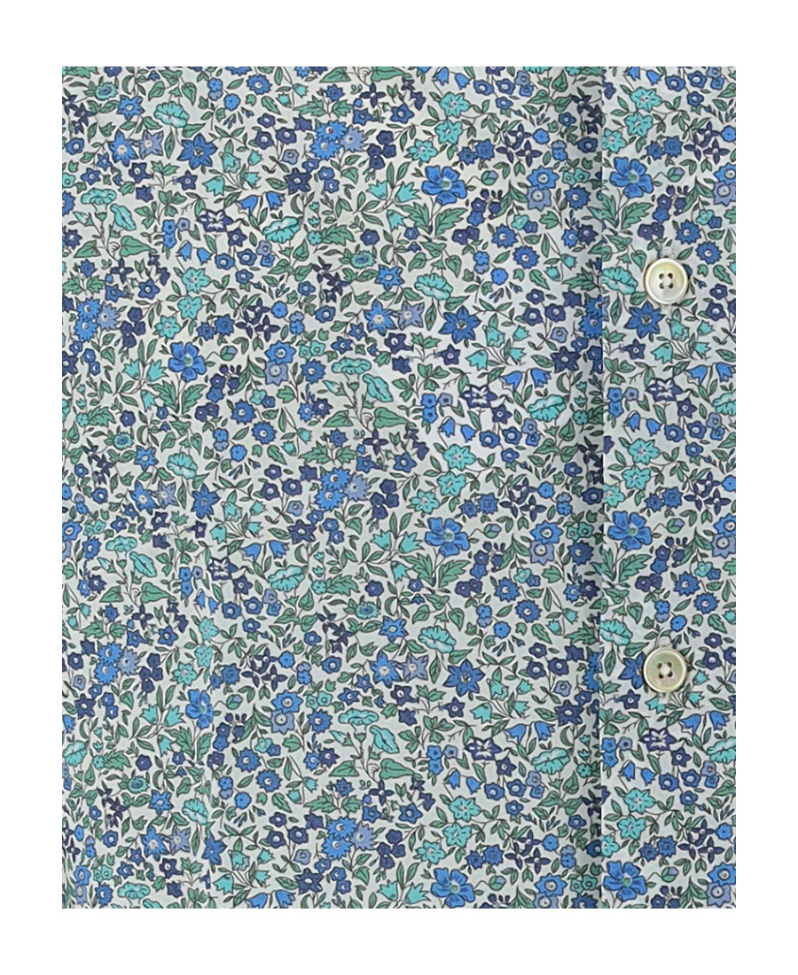 PAUL SMITH PAUL SMITH FLORAL-PRINTED CURVED HEM SHIRT