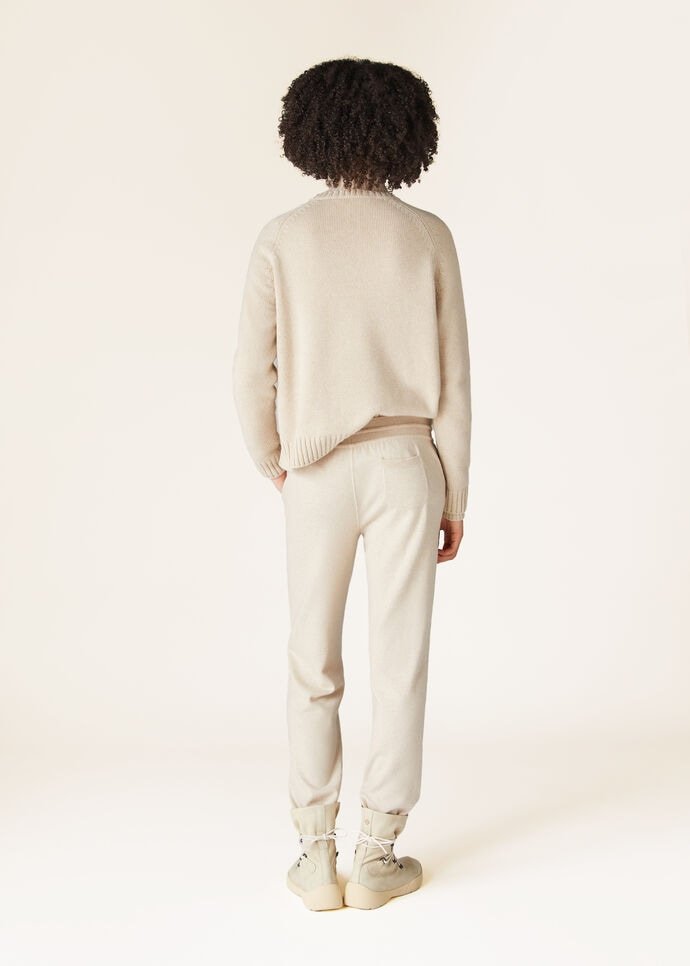 Loro Piana Knitted Track Pants In White