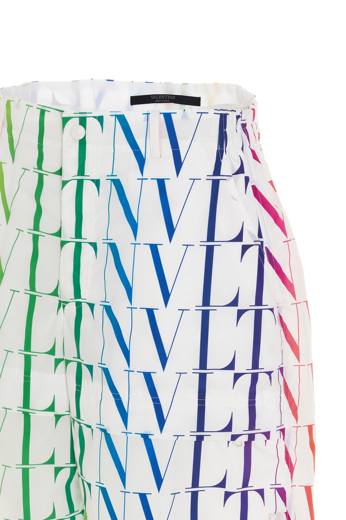 Valentino Vltn Times Bermuda Shorts In White