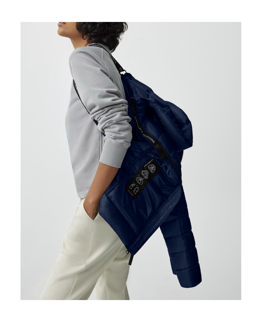 Shop Canada Goose Logo-patch Padded Down Jacket In Blue