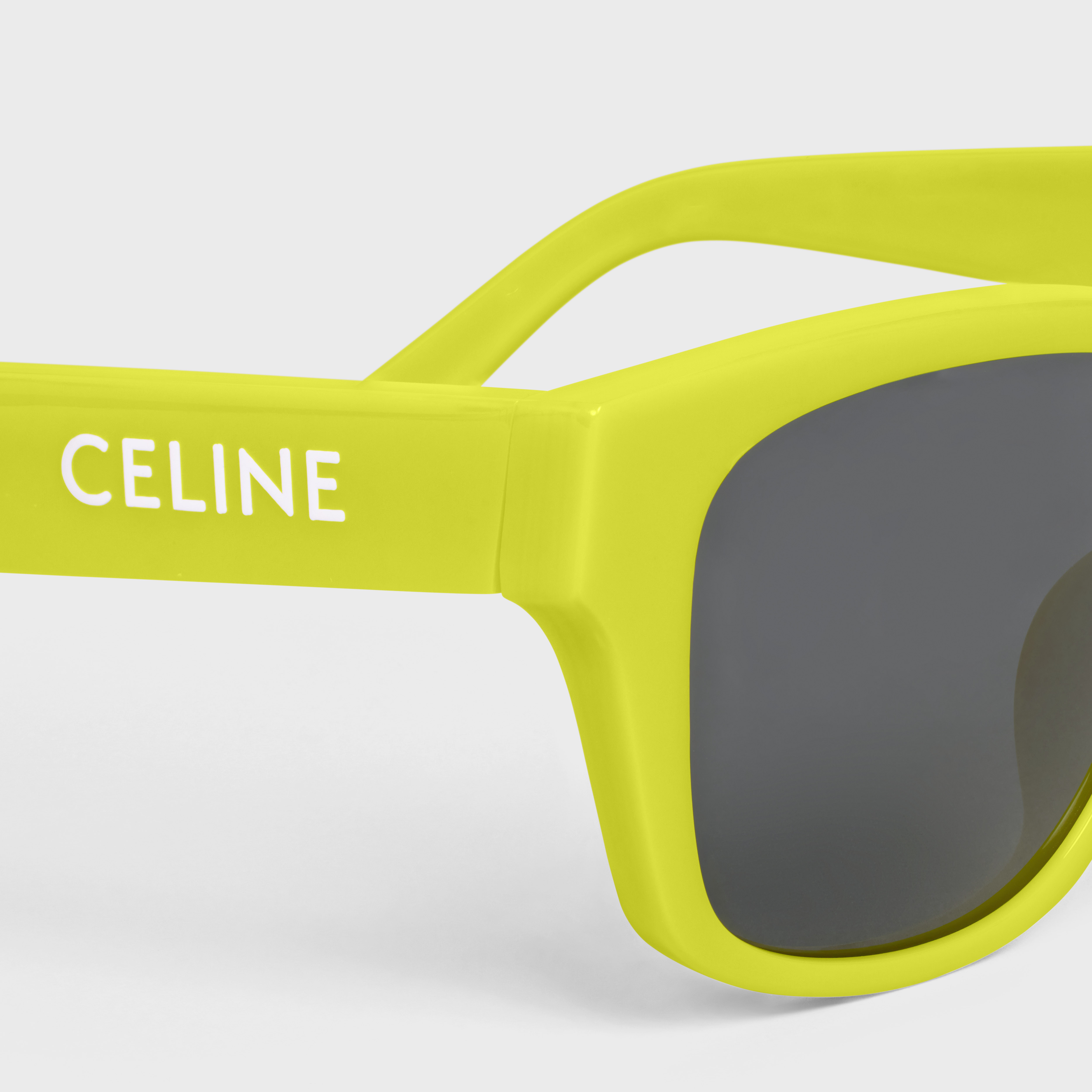 Celine Smoke Square Unisex Sunglasses Cl40249u 39a 55 In Green