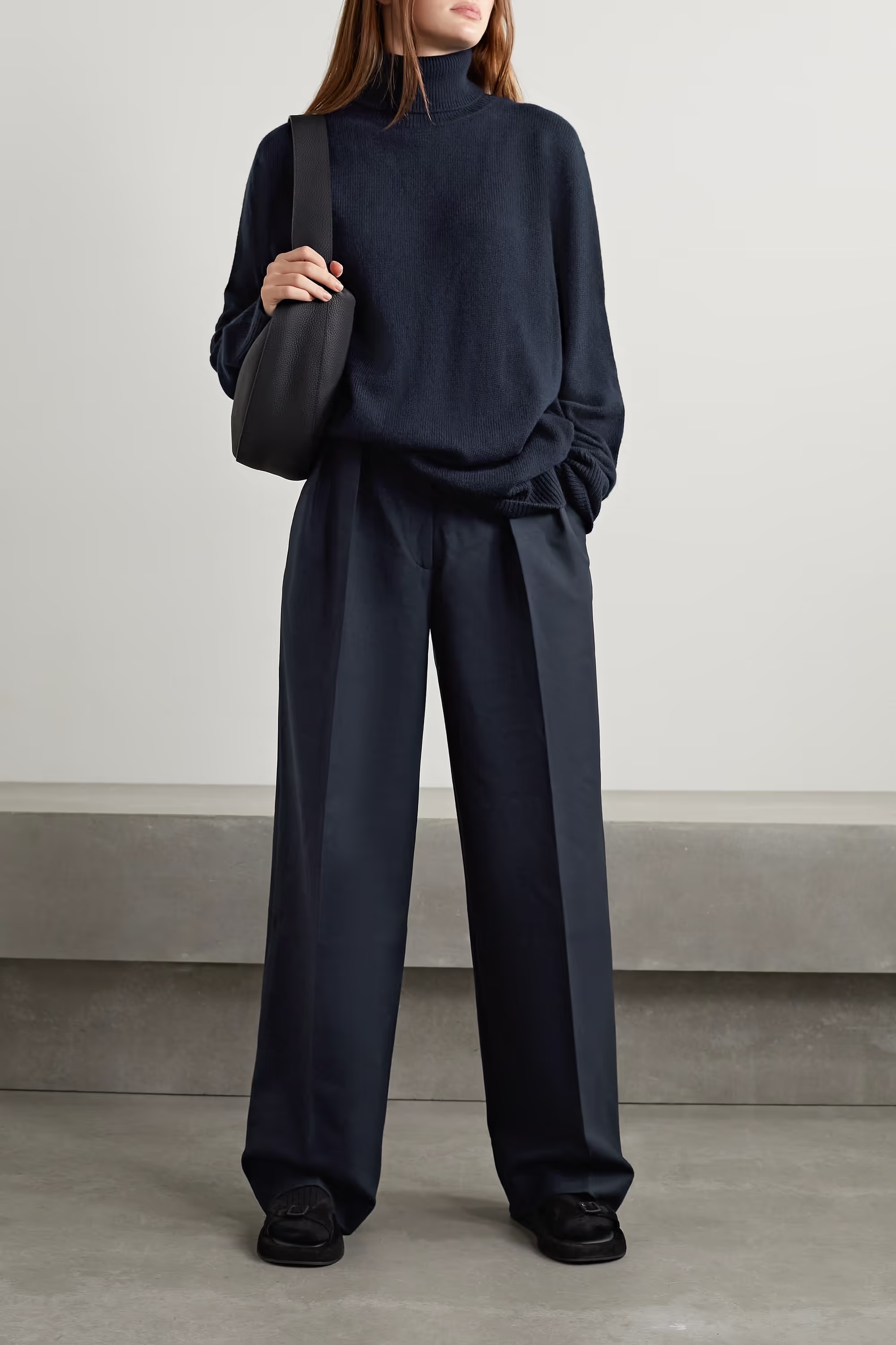 The Row Stepny Turtleneck Sweater In Black