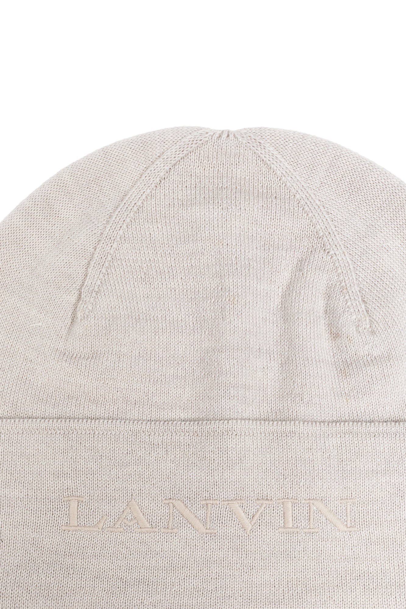 Lanvin Logo Hat In White