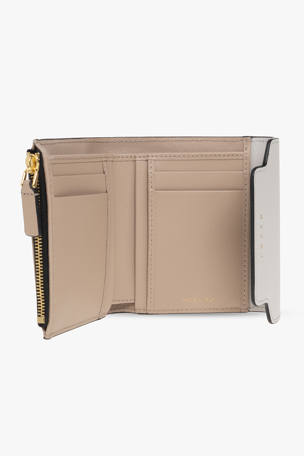 Marni Colour-block Leather Purse In White