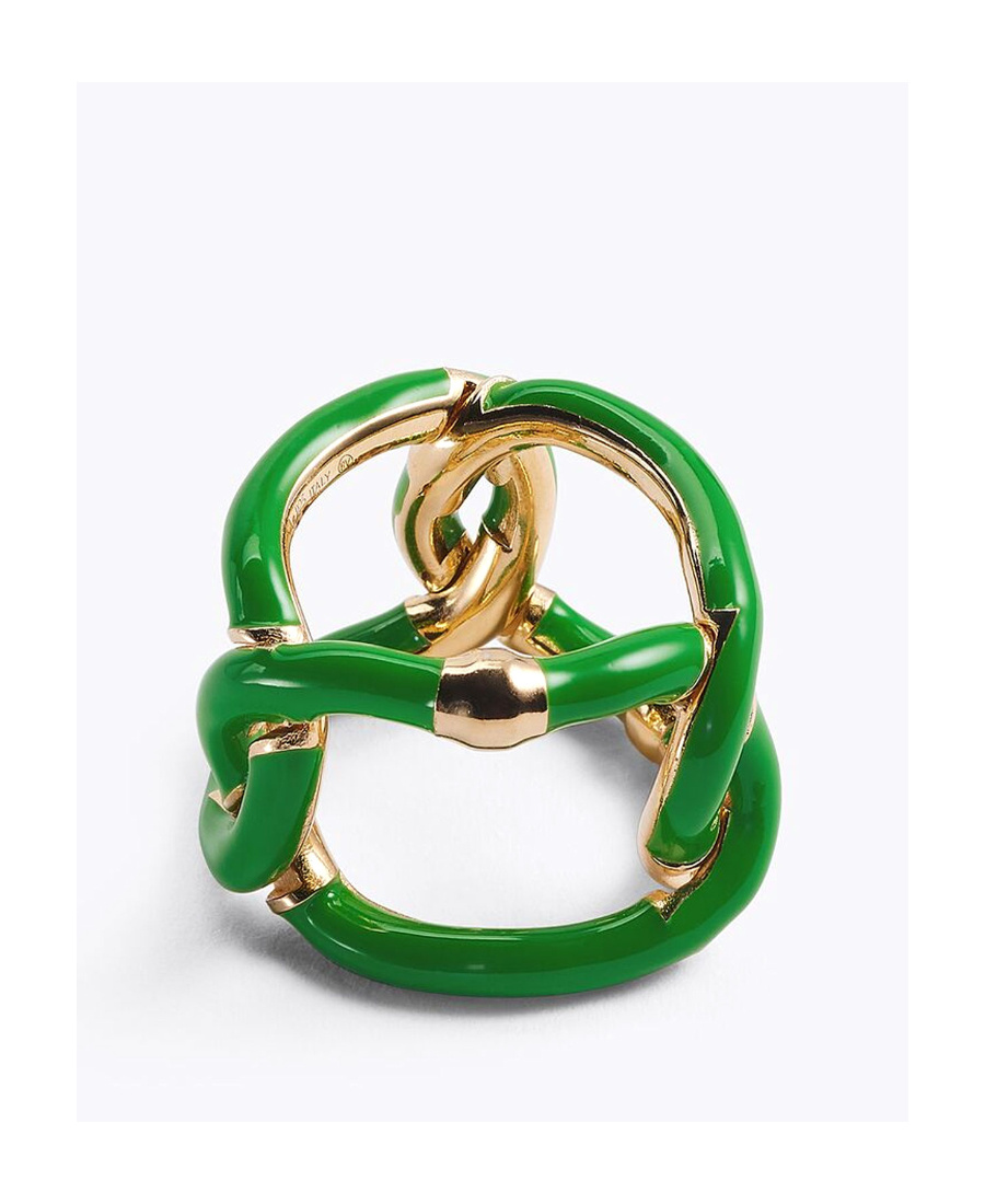 Bottega Veneta Women Chains Ring In Green
