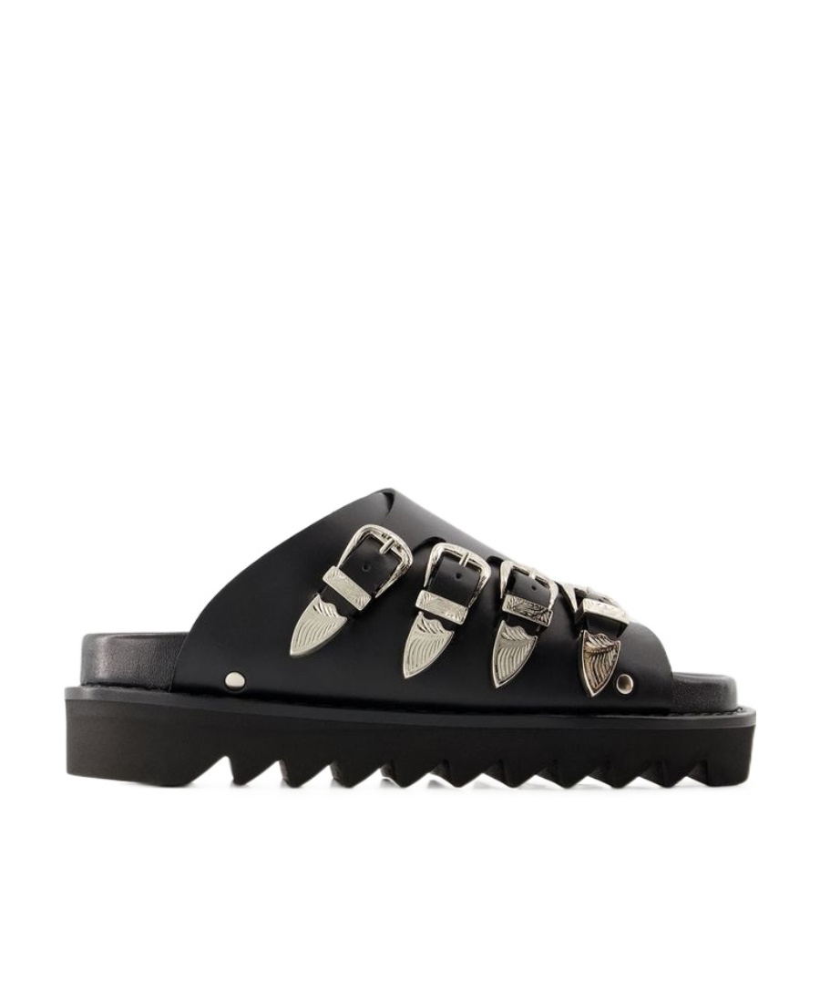 Toga Buckle-embellished Slides In Black