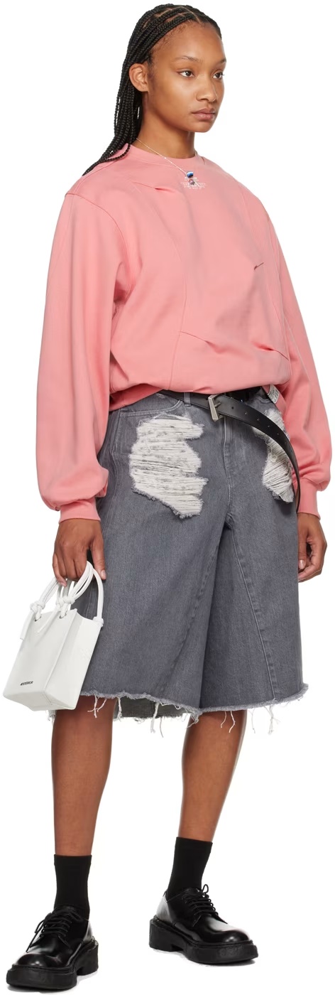 Ader Error Silver Rapil Necklace In White