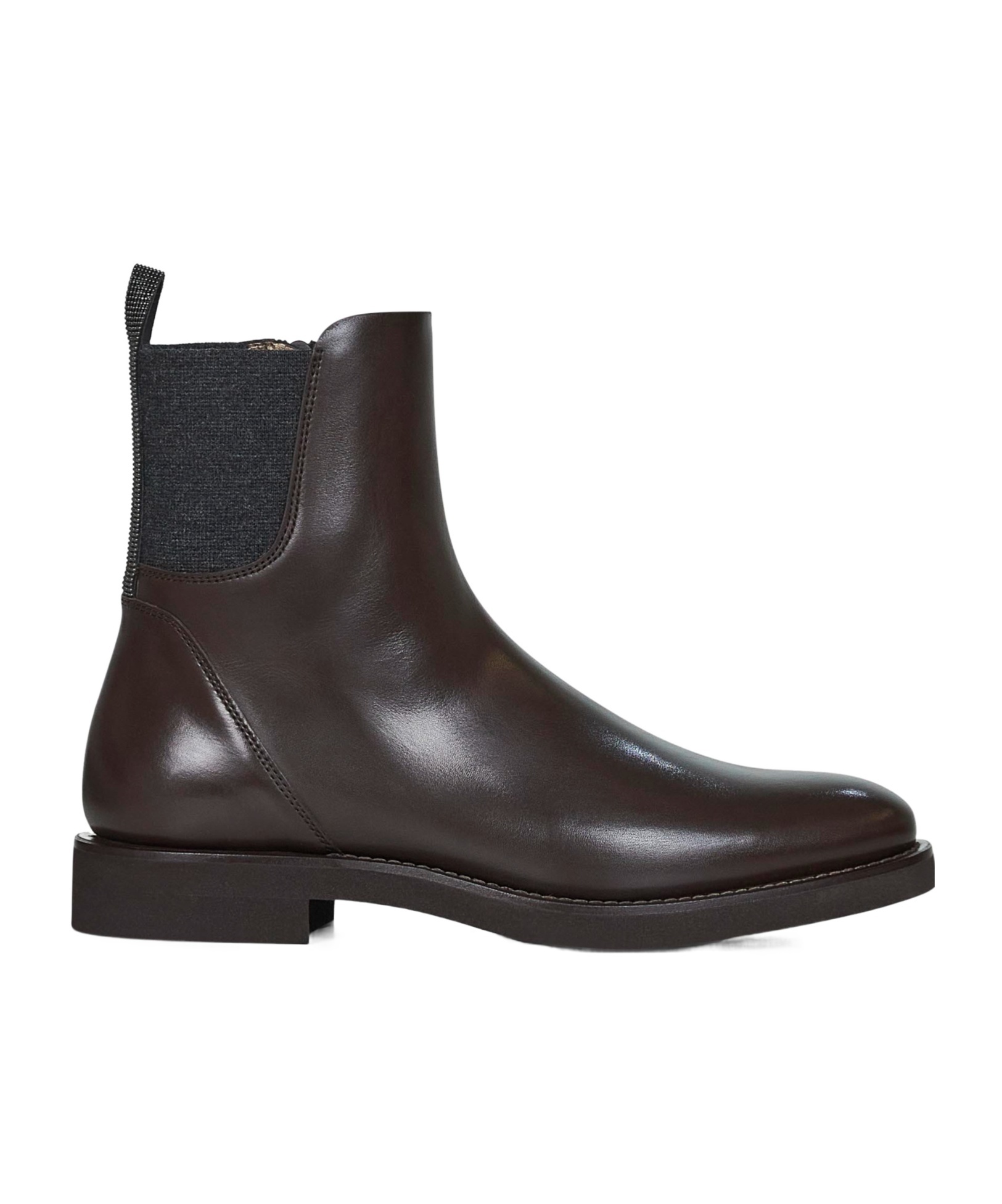 Brunello Cucinelli Round Toe Ankle Boots