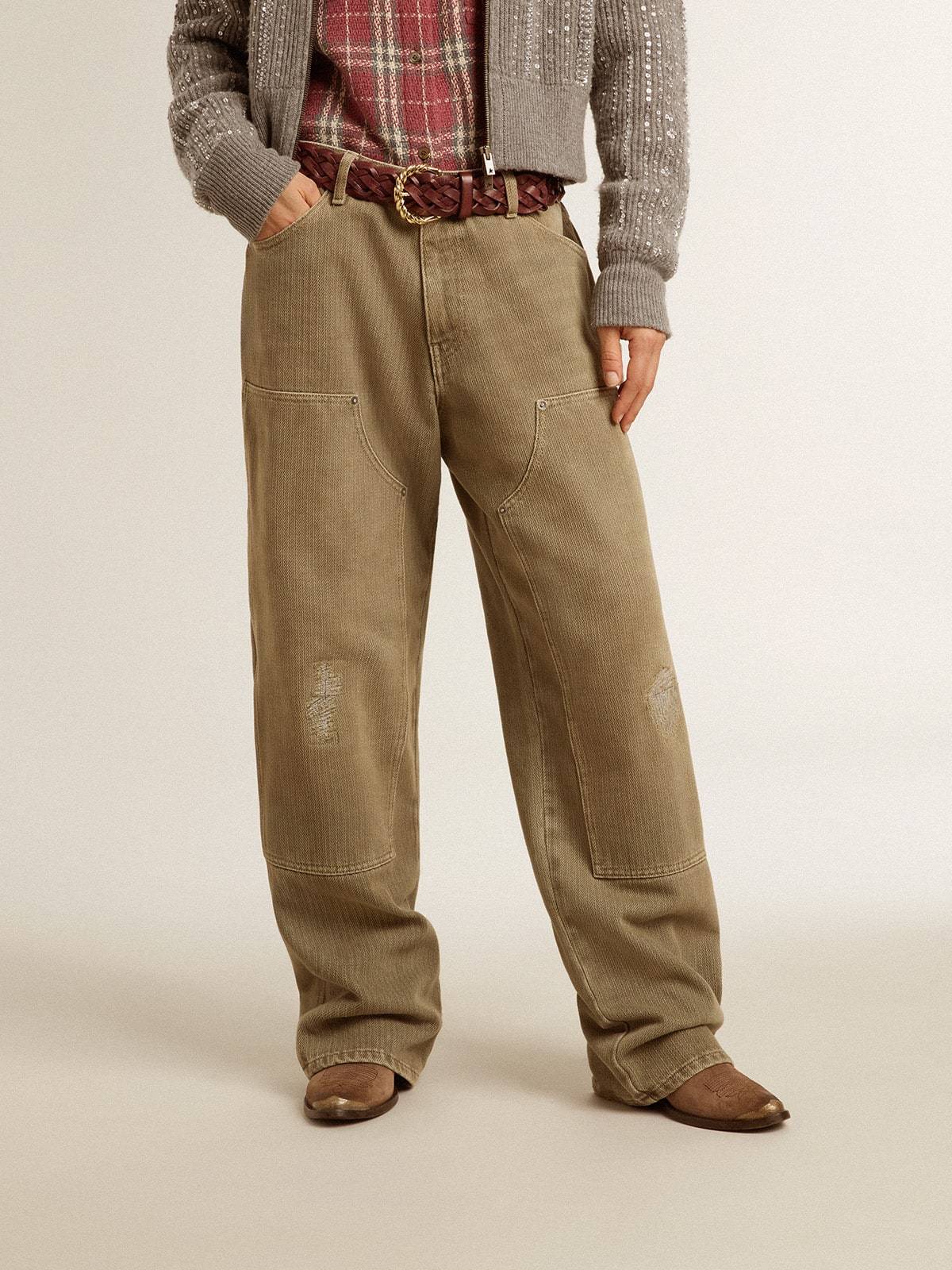 Golden Goose Belt-loop Casual Pants In Brown
