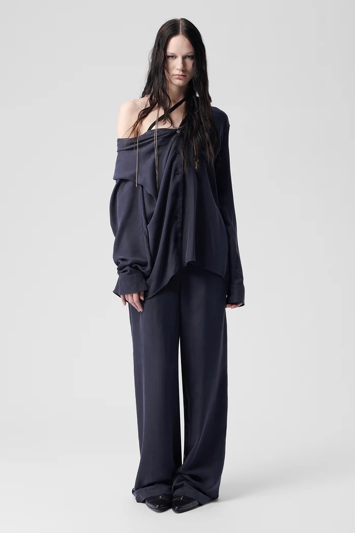Ann Demeulemeester Elastic Waist Casual Pants In Black