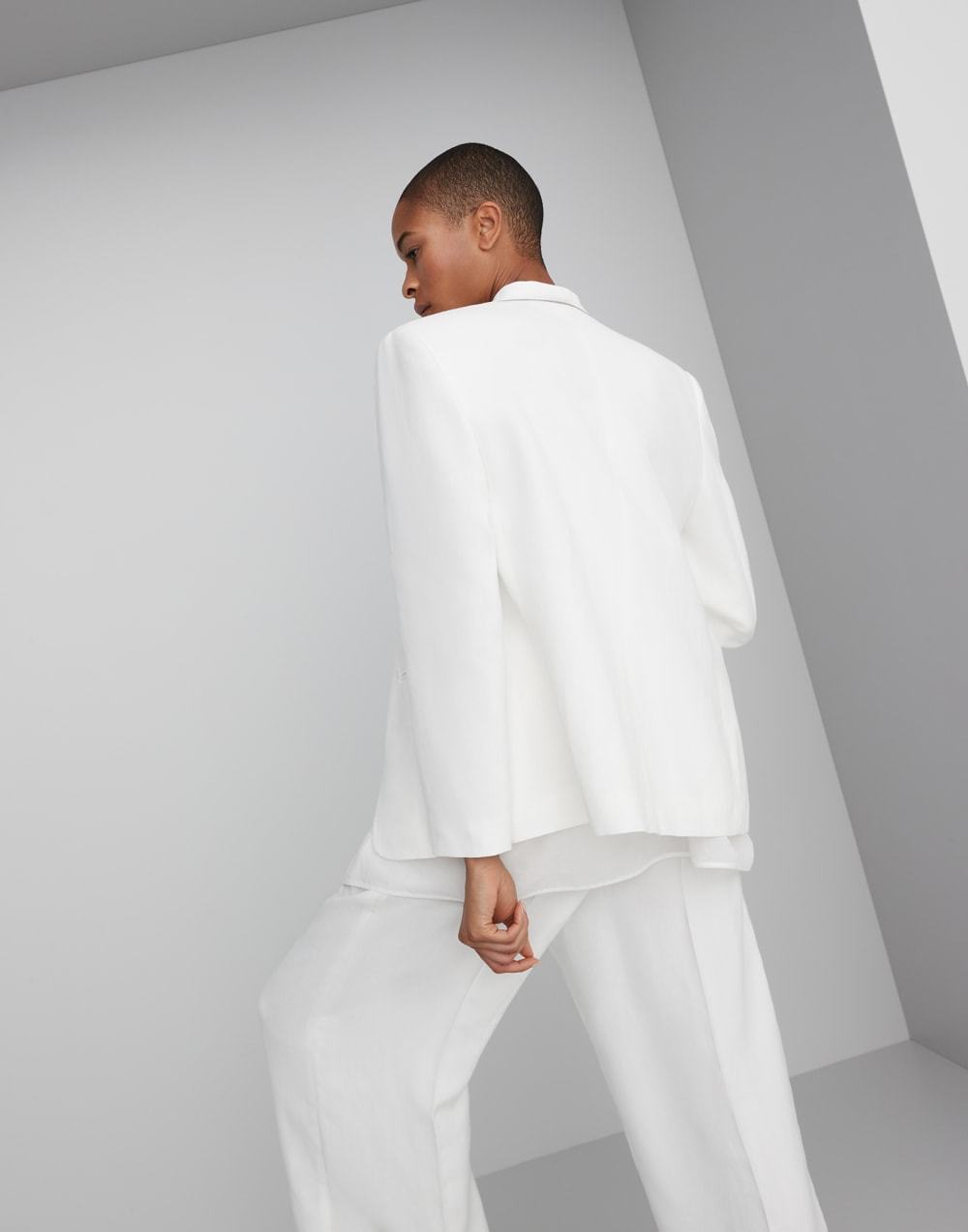 Shop Brunello Cucinelli Layered Single-breasted Blazer In White