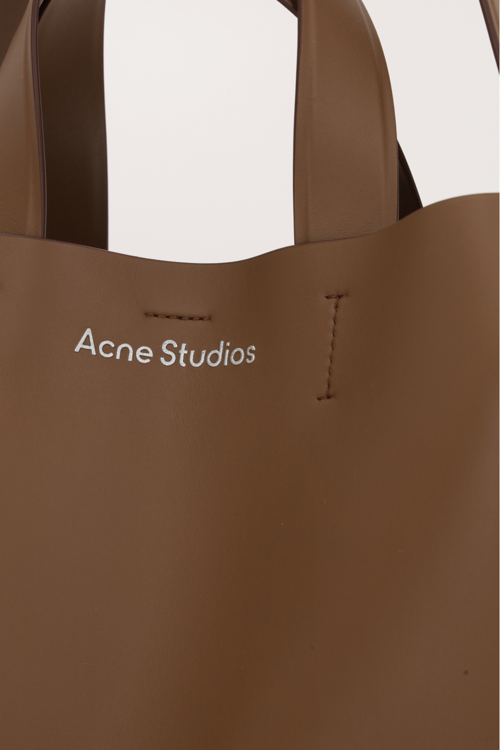 Acne Studios Musubi Knotted Leather Tote In Green