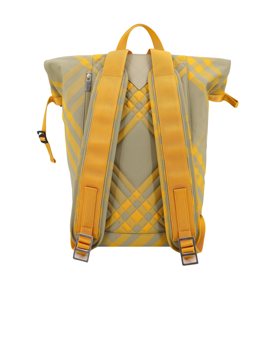 Burberry Roll Checked Backpack In Nude