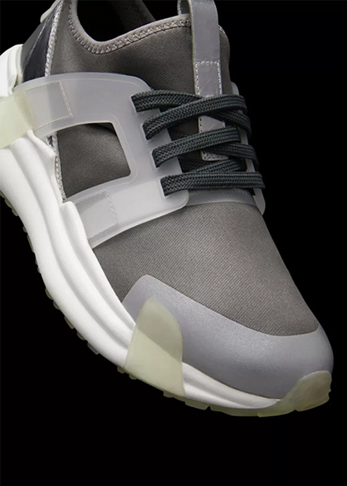 Moncler Lace Up Sneakers In Gray