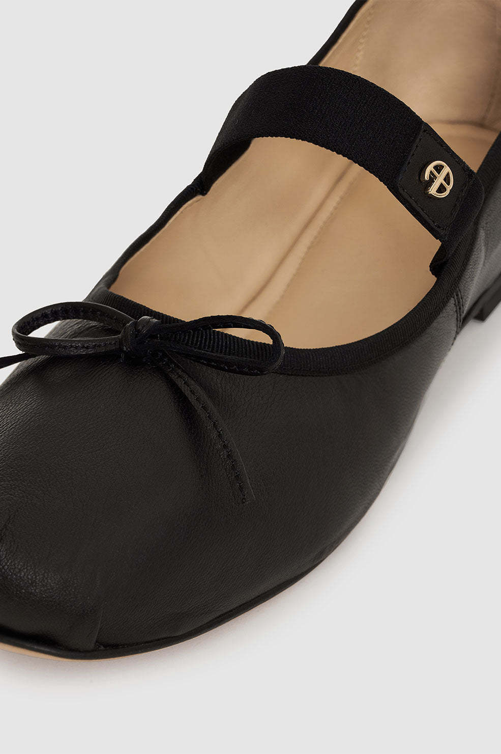 Shop Anine Bing Jolie Bow-detailed Ballerinas In Black