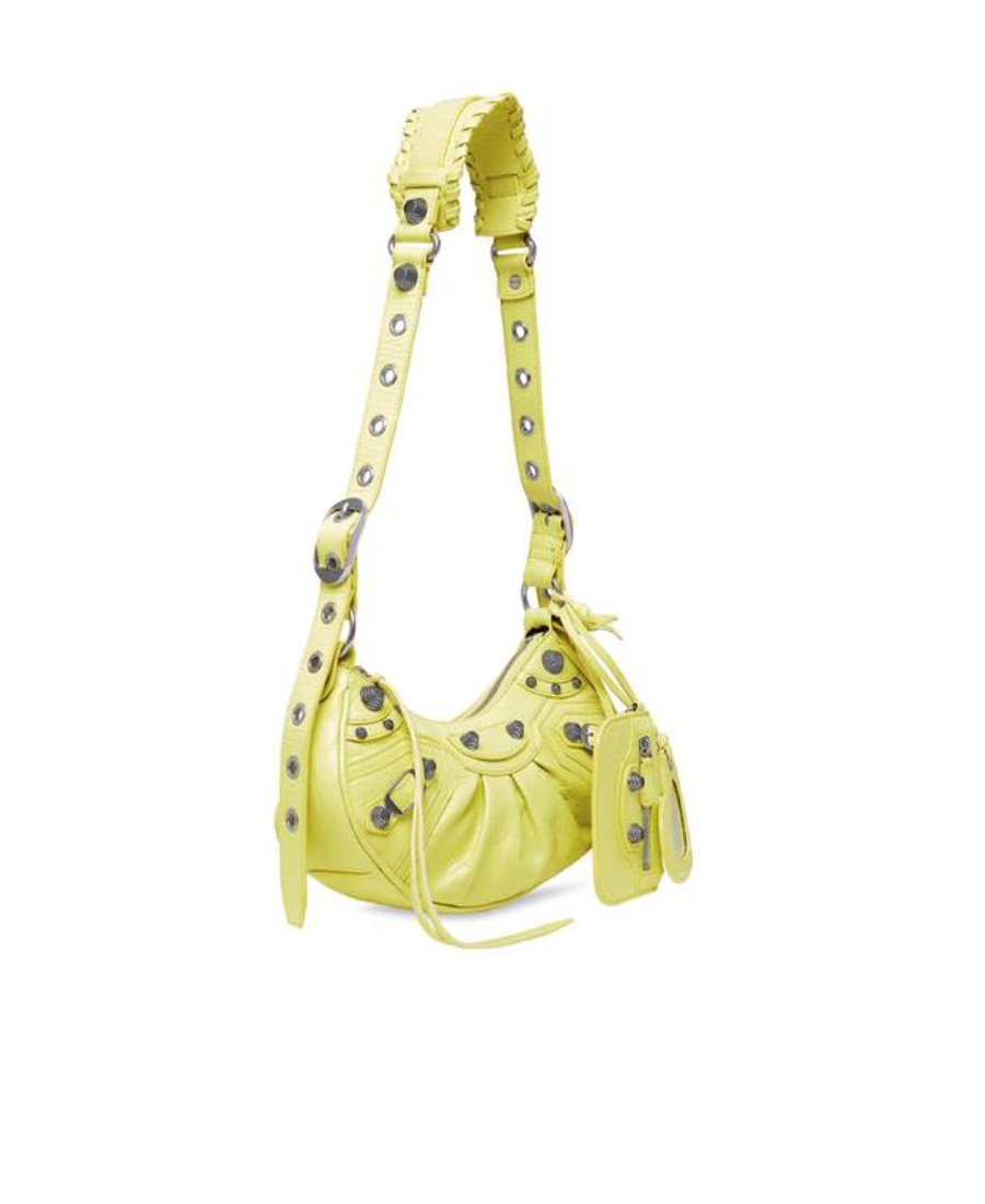 Balenciaga Le Cagole The Xs Leather Bag In Yellow