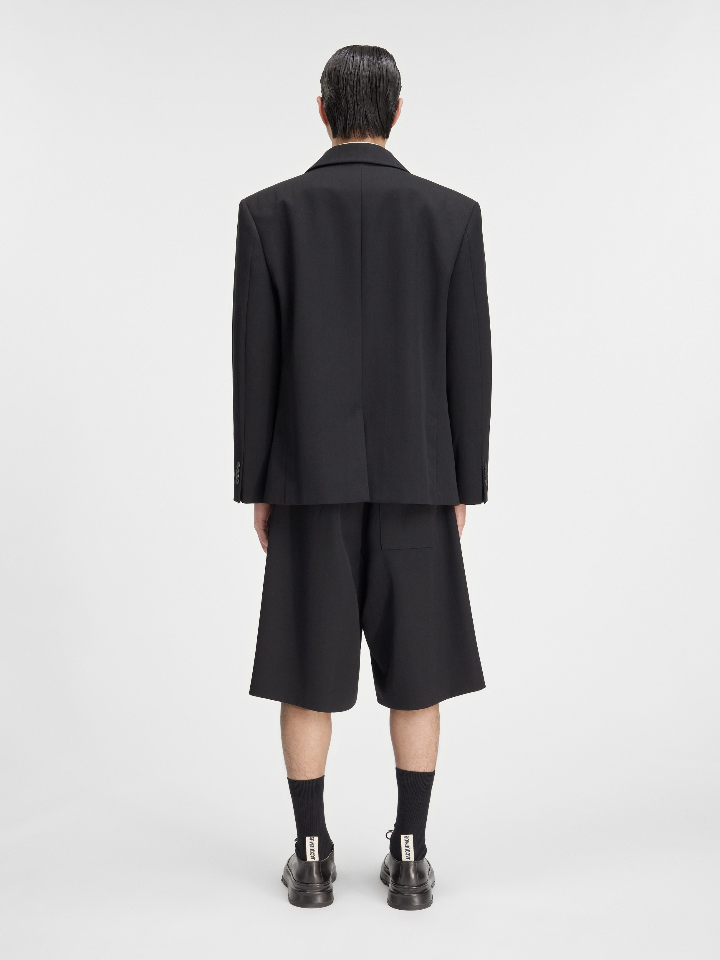 Jacquemus Single-breasted Wool Suit Jacket In Black