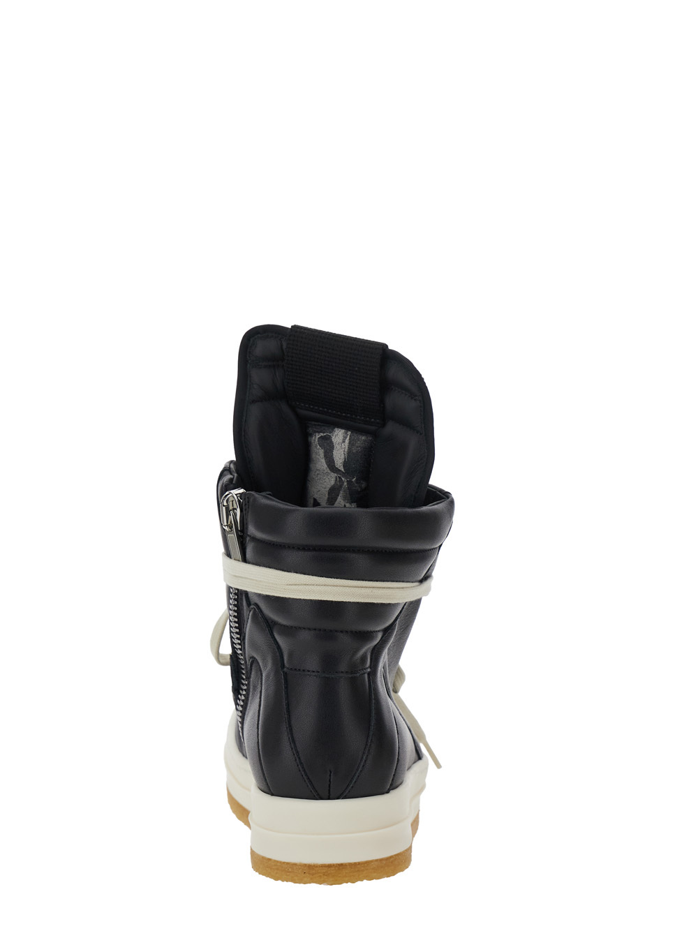 Rick Owens Geobasket Zip-fastening Sneakers In Black