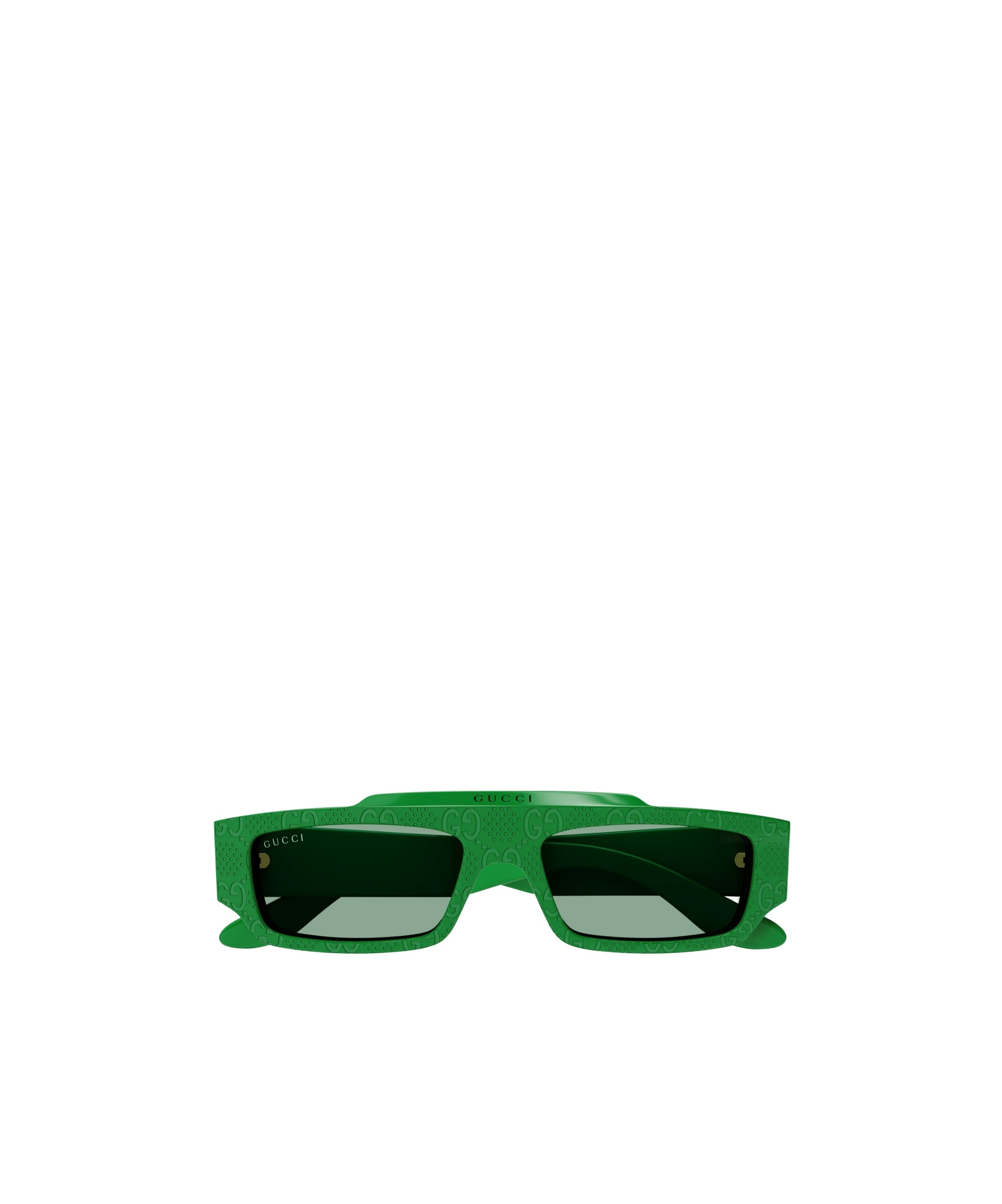 Gucci Rectangle-frame Sunglasses In Green