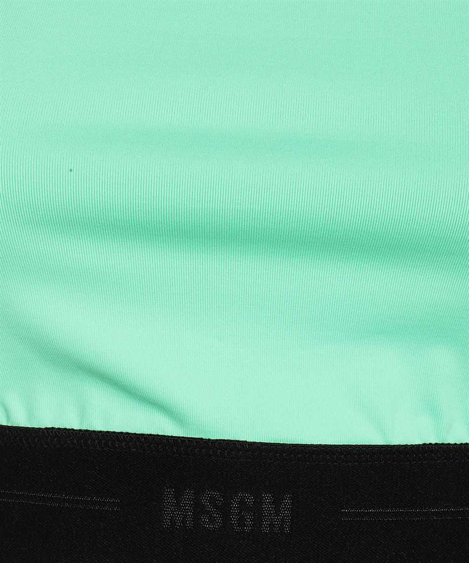 Msgm Logo Sporty Tank-top In Green