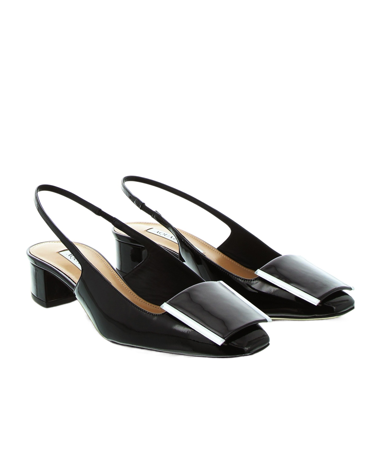 Aquazzura Shibuya 35 Patent Slingback Pump In Black