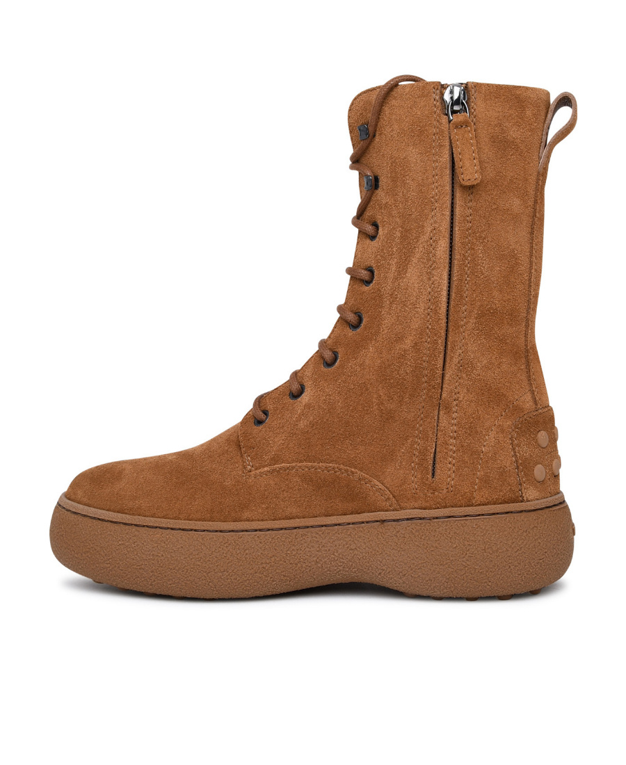 Tod's W. G. Lace-up Ankle Boots In Suede In Brown